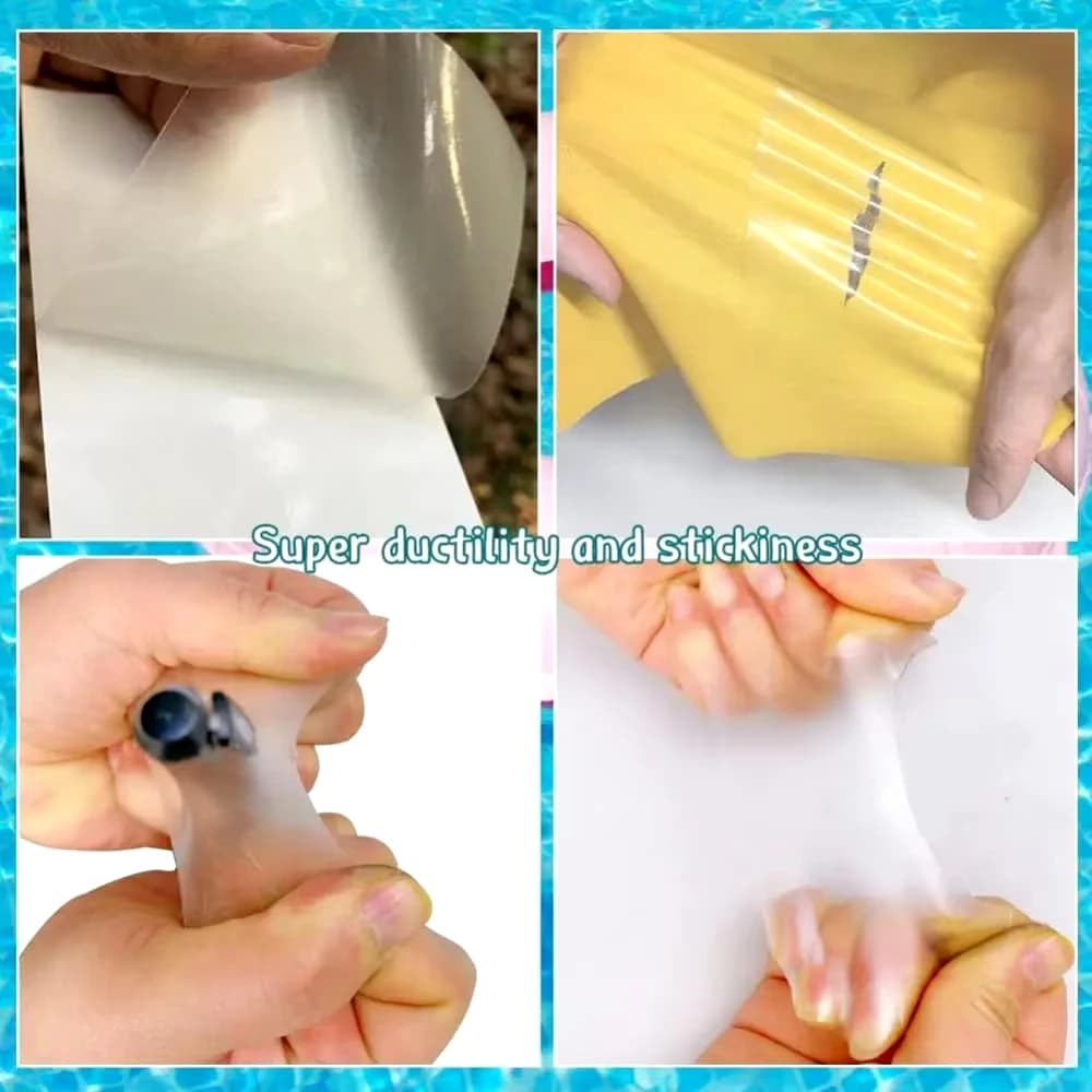 Kit réparation patches TPU DIZETION - Ruban adhésif pour jouets gonflables, matelas air et tentes