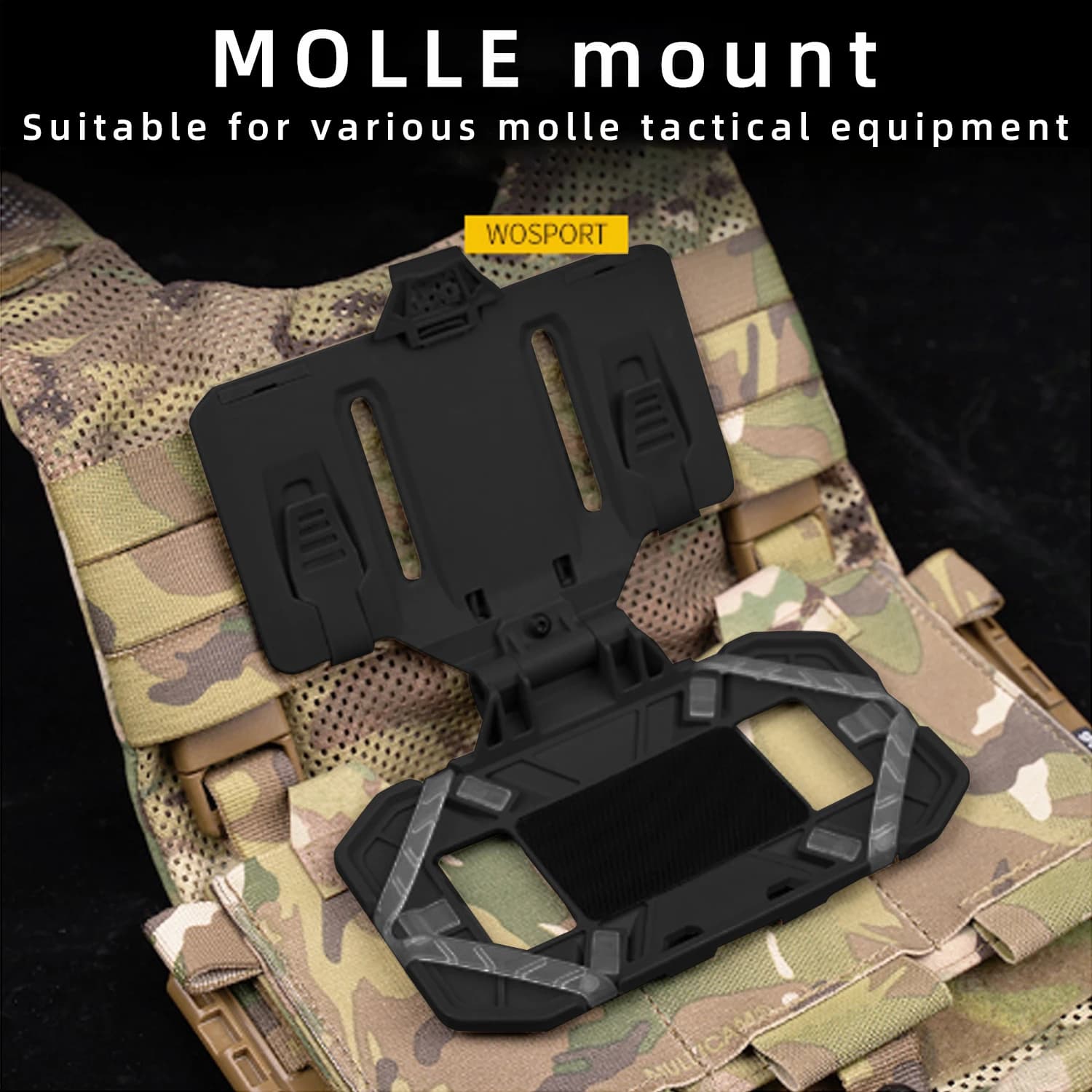 Panneau de navigation pliable Molle - Support téléphone pour pêche en kayak ou bateau