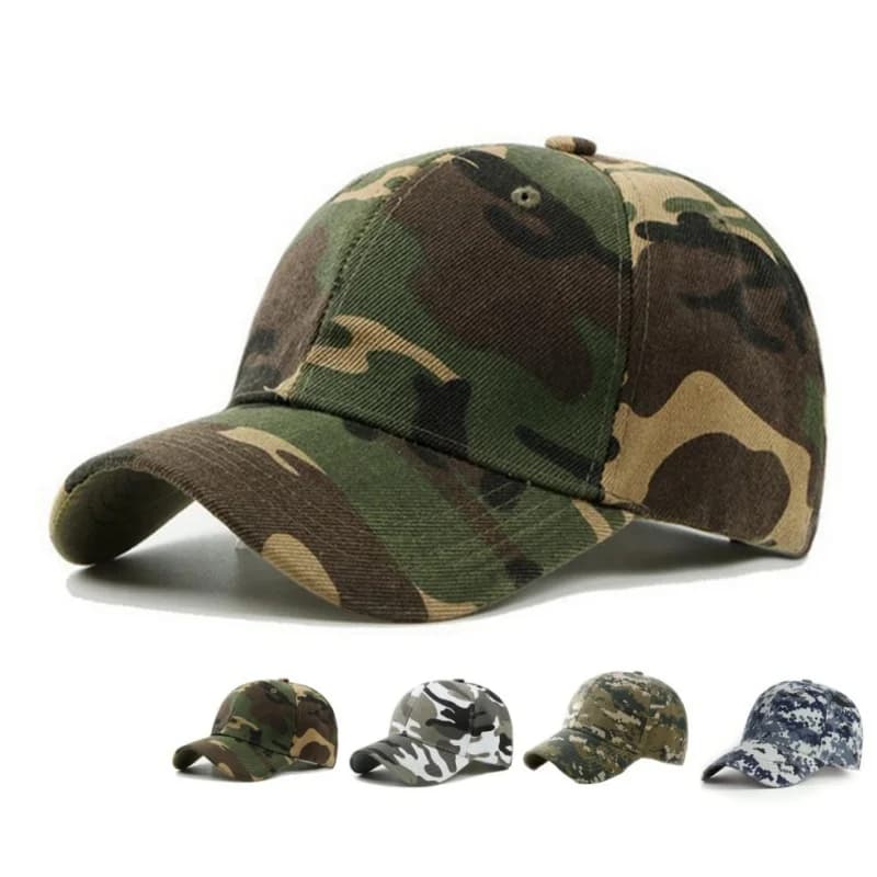 Casquette camouflage armée verte - Anti-UV pour pêche randonnée vélo et protection solaire