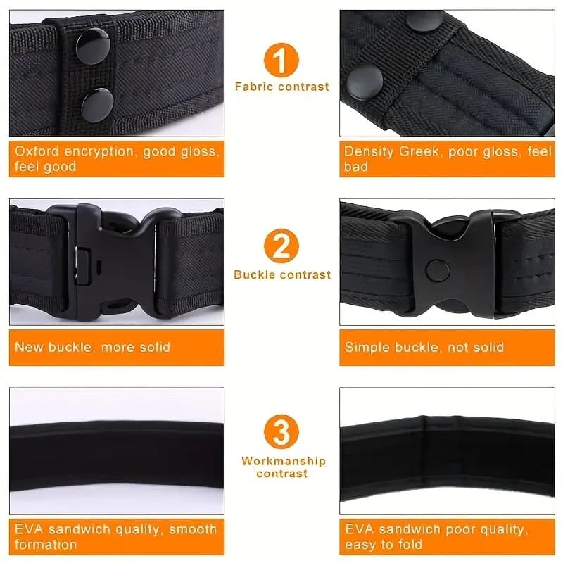Ceinture tactique camouflage homme extérieur - Large ceinture nylon robuste pour randonnée et travail