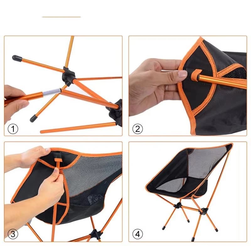 Chaise lune pliante en aluminium léger - Siège de camping portable pour activités de plein air
