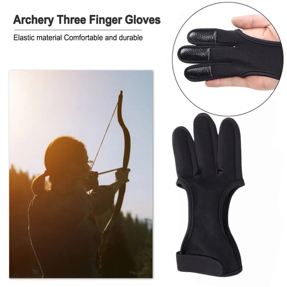 Accessoire pêche protège-main 3 doigts archerie protection tir arc équipement outdoor