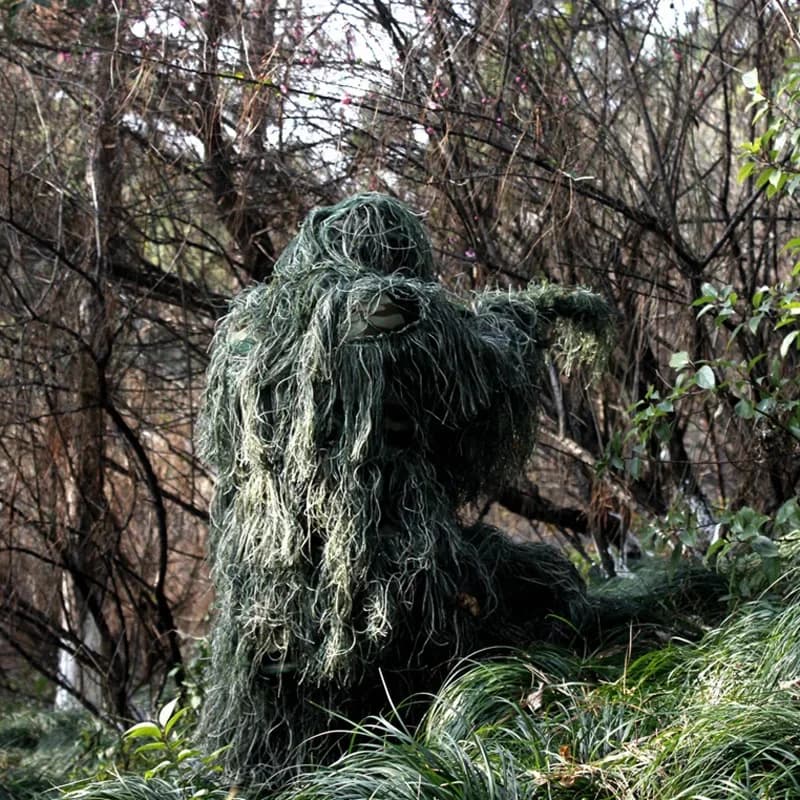 Costume ghillie camouflage forêt 3D tactique sniper airsoft militaire pêche extérieur