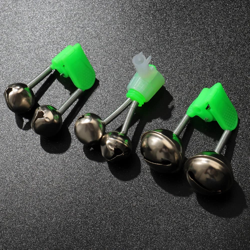 Kit accessoires pêche 5-20 pièces - cloches canne, clips, ressorts double anneau indicateurs morsure