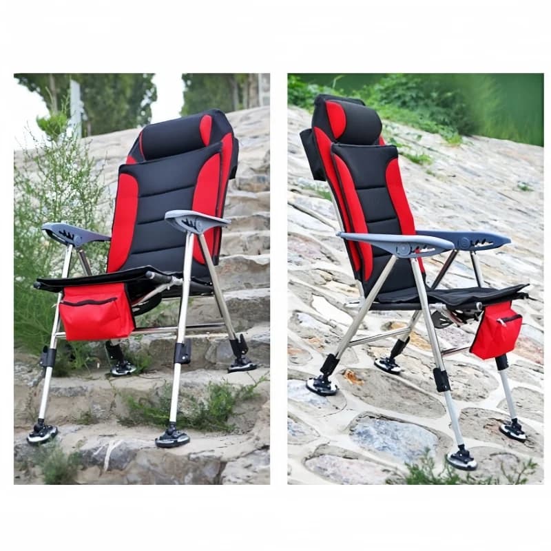 Chaise de pêche pliable et rétractable Outdoor - Siège portable pour camping et plage - Équipement pêche