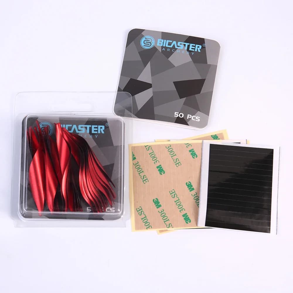 Empennes spirales Archery 2 pouces avec adhésif - 50pcs set DIY pour flèches chasse pêche