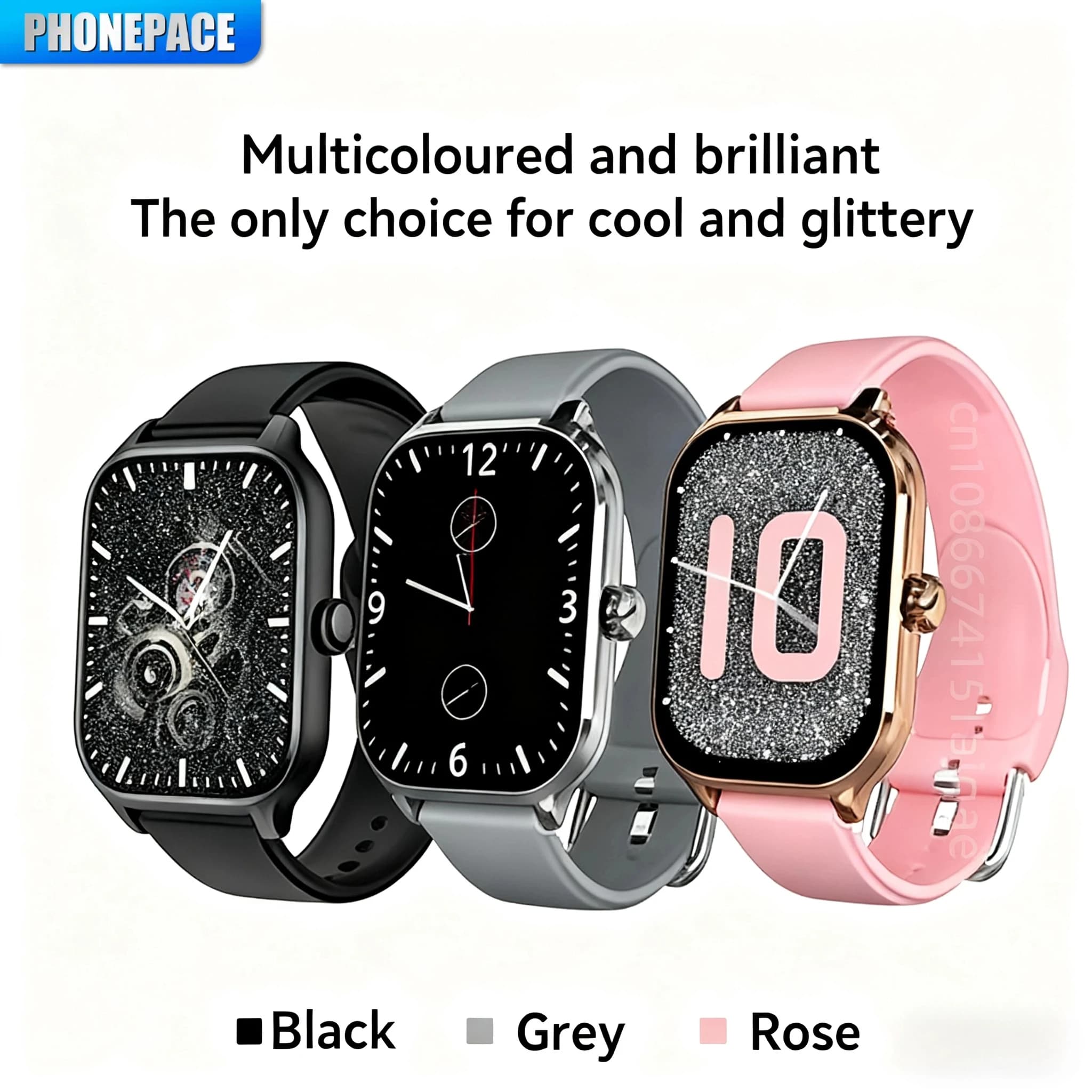 Smartwatch HOMEFISH C20 - Écran HD 1.77 pouce, appels Bluetooth, alertes messages, modes sport homme femme