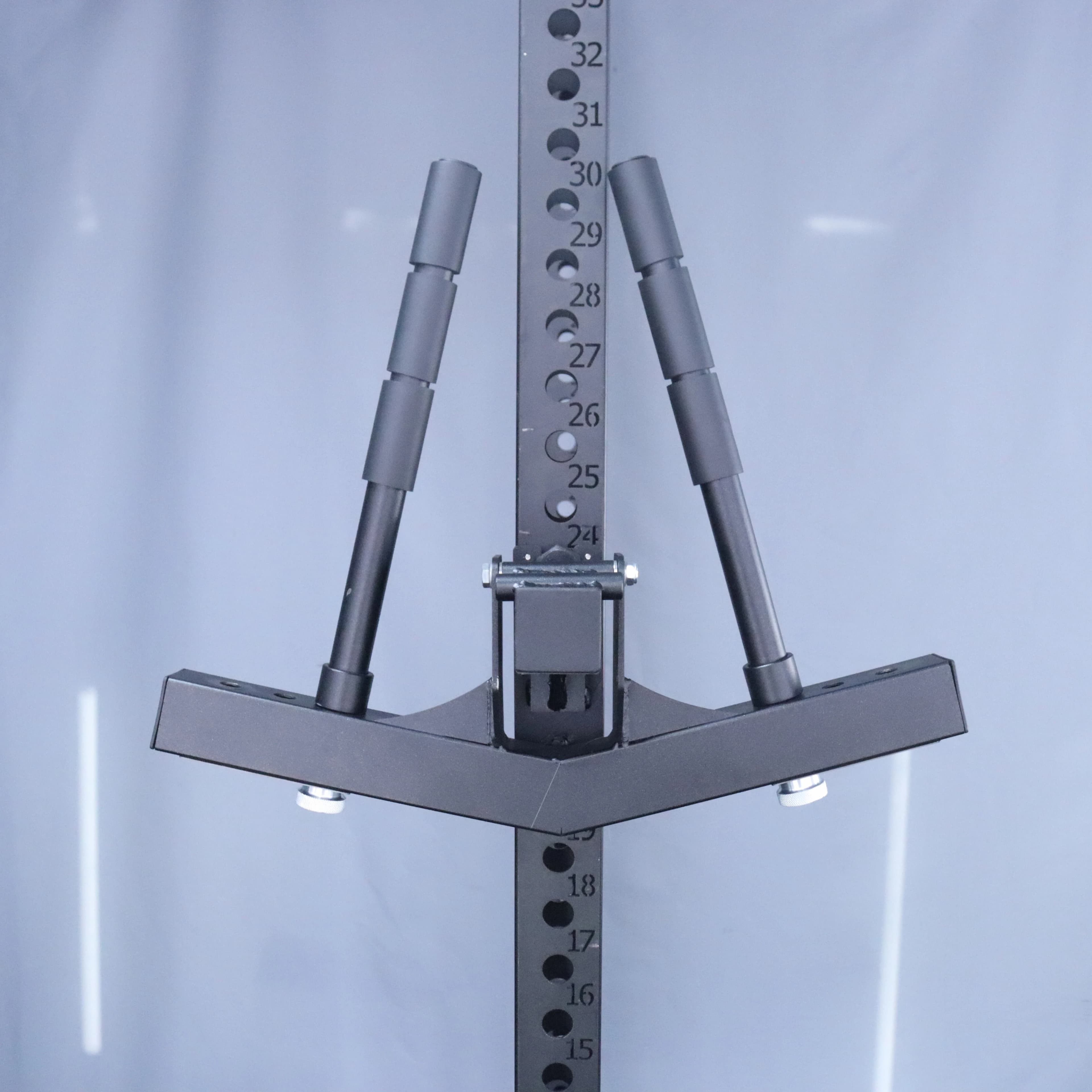 Barre de dips ajustable pour flexion et extension des bras - Largeur réglable et pliable pour accessoires de rack