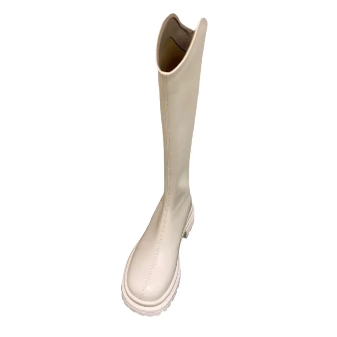 Bottes Longues Haute Tige Semelle Épaisse Ultra Douce V-Shape Chevalier Doublure Polaire Été Origine Chine