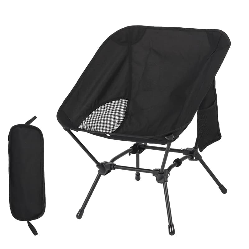 Tabouret de pêche carré structure robuste - chaise pliante camping fer légère fauteuil lune