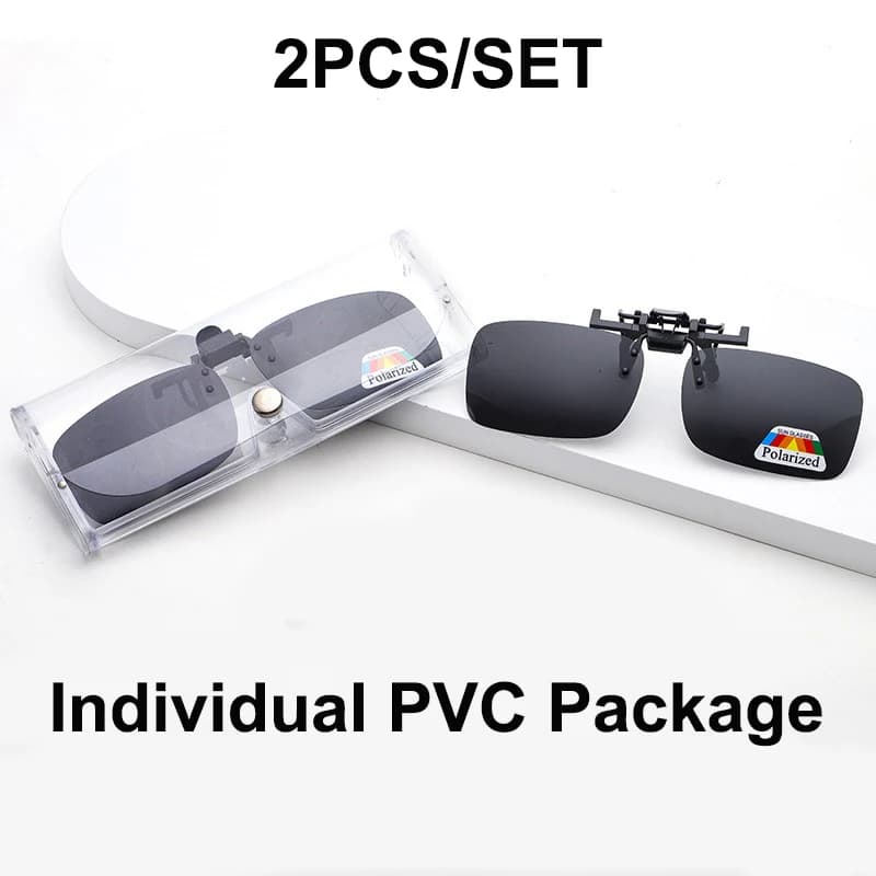 Clip polarisé pour lunettes de vue - 2 pièces pêche vision nocturne anti-éblouissement