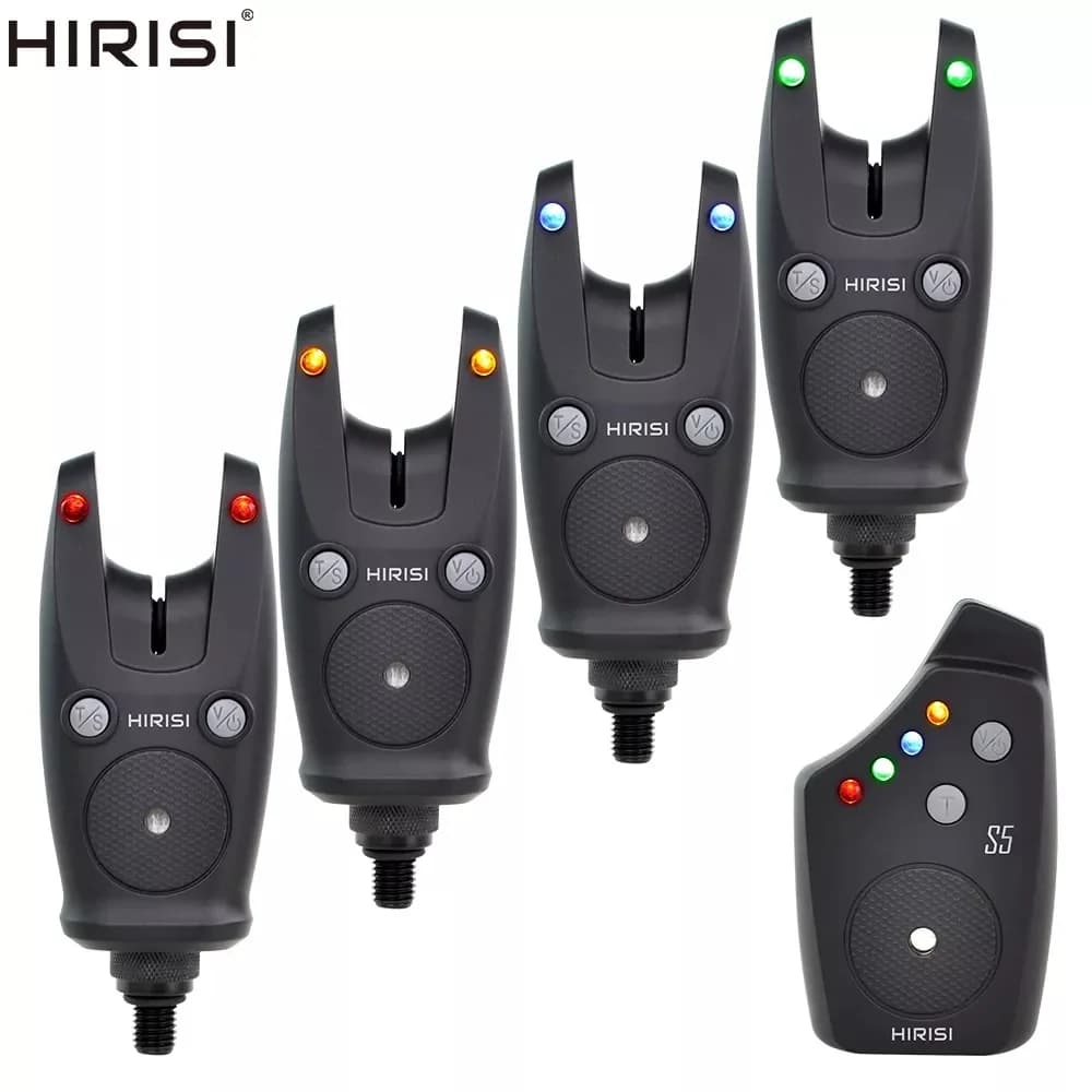 Kit d'alarmes de touche sans fil Hirisi waterproof - Système de détection de touches carpe - Accessoires pêche S5