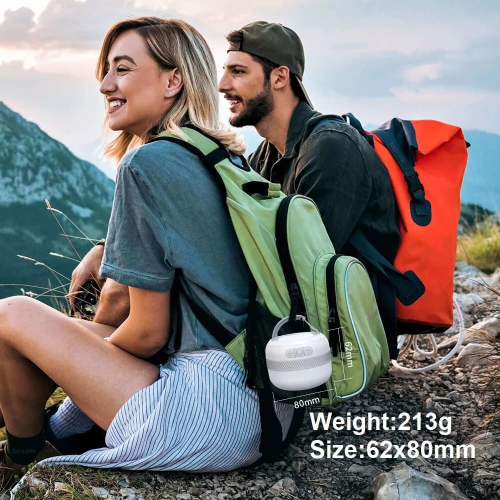 Lampe de camping NATFIRE LV10 rechargeable USB-C 230h, 5 couleurs pour tente, pêche de nuit et urgence en plein air