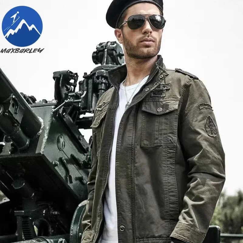 Veste cargo pour pêche - Taille plus 6XL - Veste de travail printemps automne pour homme