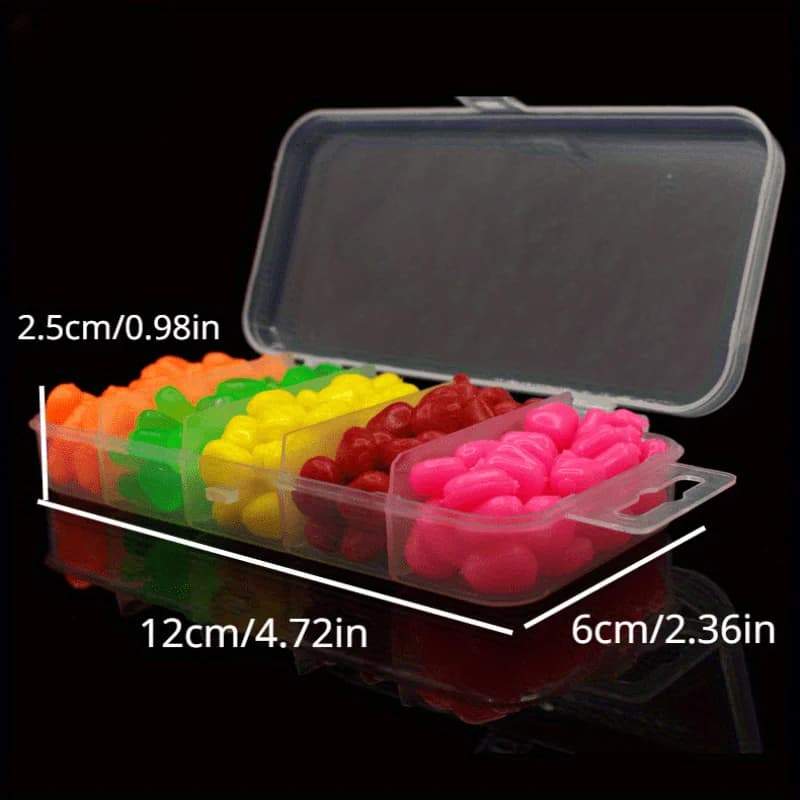 Maïs artificiel flottant et coulant - 100 grains parfumés souples 0.39 pouces pour appâts mobiles carpe