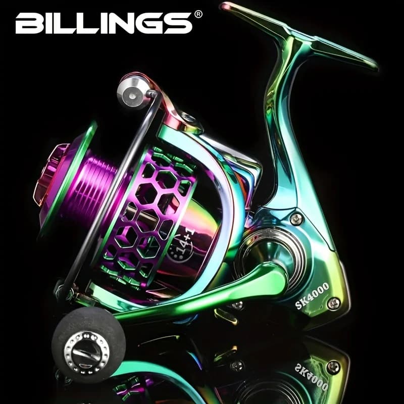 BILLINGS SK 1000-6000 Series, 5.0:1/4.7:1 Gear Ratio, 22LB Max Drag, CNC Metal R
