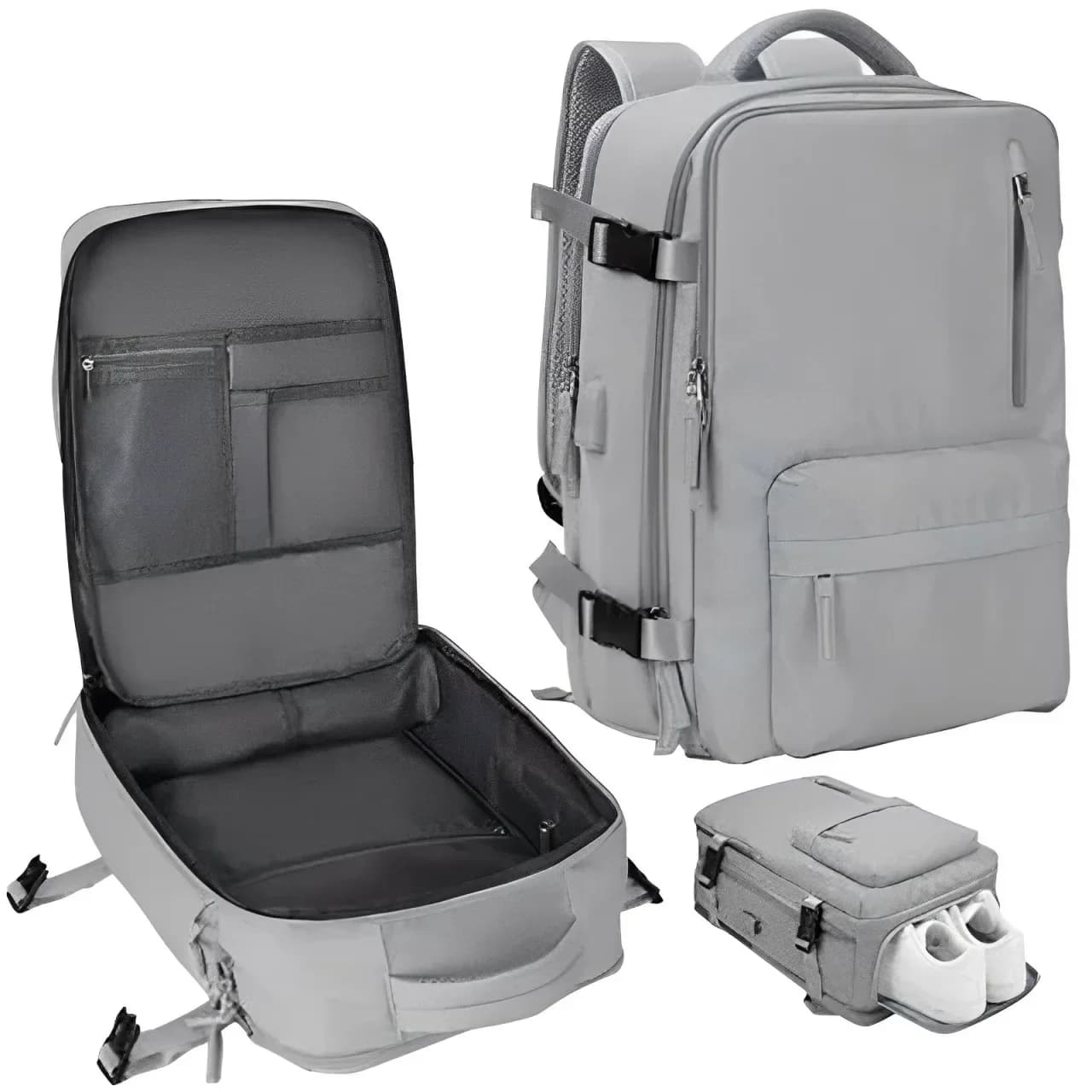 Sac à dos anti-vol USB étanche pour ordinateur, personnalisable voyage d'affaires durable