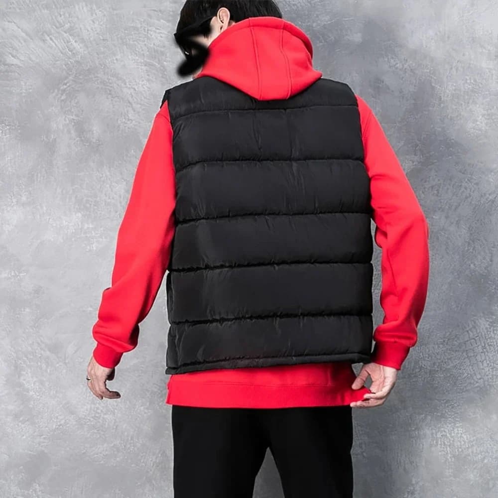 Gilet matelassé homme léger hiver pêche - Veste sans manches chaude coupe-vent pour outdoor et pêche hivernale