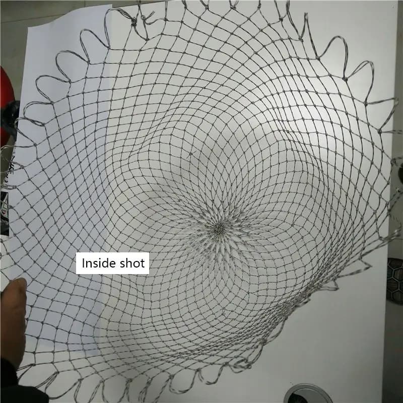Filet pliant nylon maille losange 25-50cm profondeur - Épuisette de pêche compacte pour toutes situations