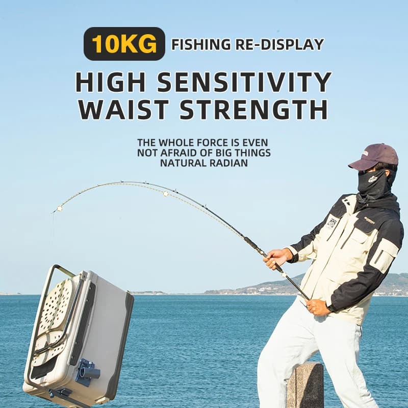 Canne jigging lent ROLLFISH bateau mer carbone 1.68/1.8/1.98m pour bar leurres