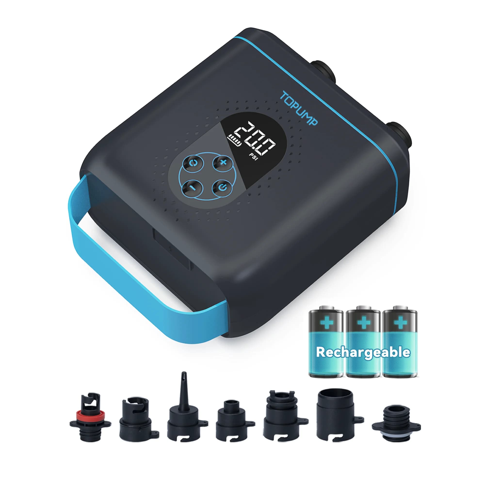 Gonfleur électrique sans fil 20PSI haute vitesse double stage pour kayak gonflable, SUP et paddle board