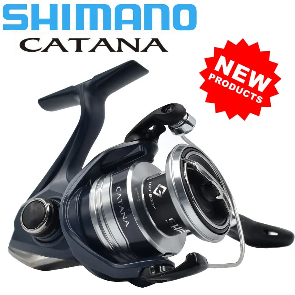Moulinet Shimano Catana spinning avec corps G-Free et système Propulsion - 3+1BB bobine métal