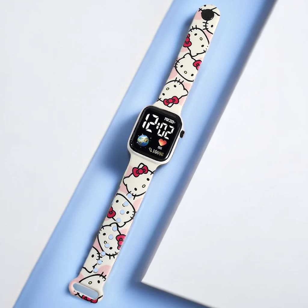 Montre fille Stitch Hello Kitty numérique étanche enfant reloj inteligente niña bracelet silicone