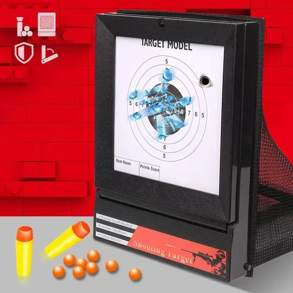 Cible airsoft AAEG avec filet piège support papier entraînement BB plombs intérieur extérieur
