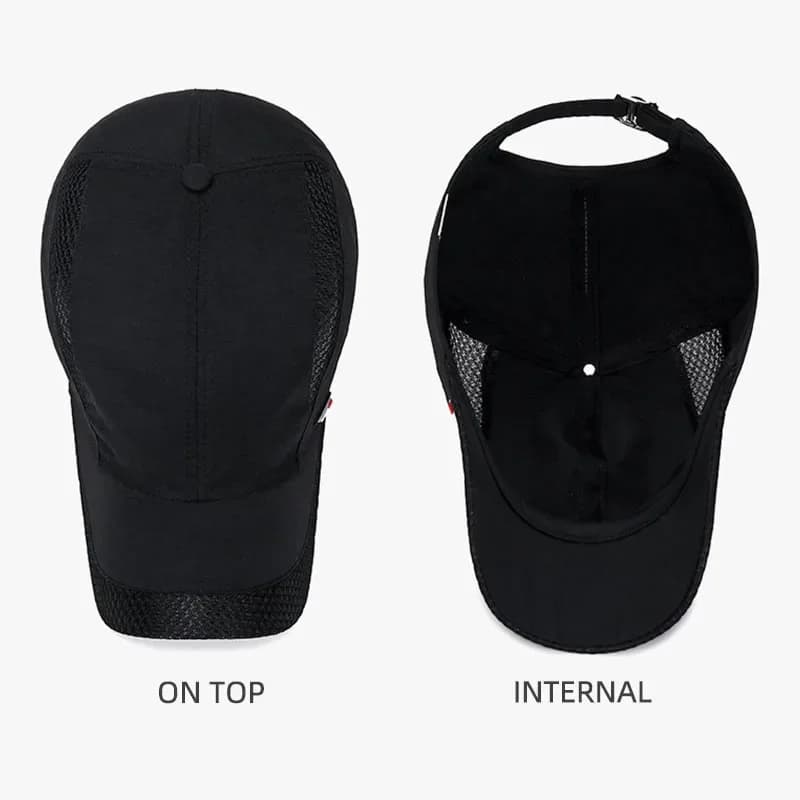 Casquette baseball mesh unisexe ajustable séchage rapide sport pêche protection sol trucker cap