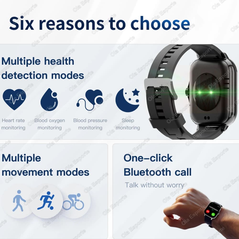 Smartwatch 1.83" écran HD avec appels Bluetooth et monitoring santé - Idée cadeau pêcheur
