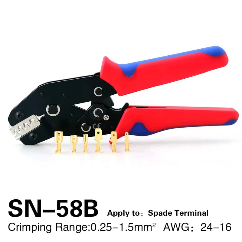 Pinces de sertissage professionnelles SN-58B - Outil gain de temps pour bornes Dupont équipements pêche