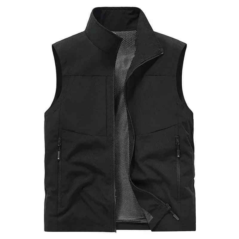 Veste polaire homme sans manches chaude hiver doublure thermique pour sport extérieur et casual