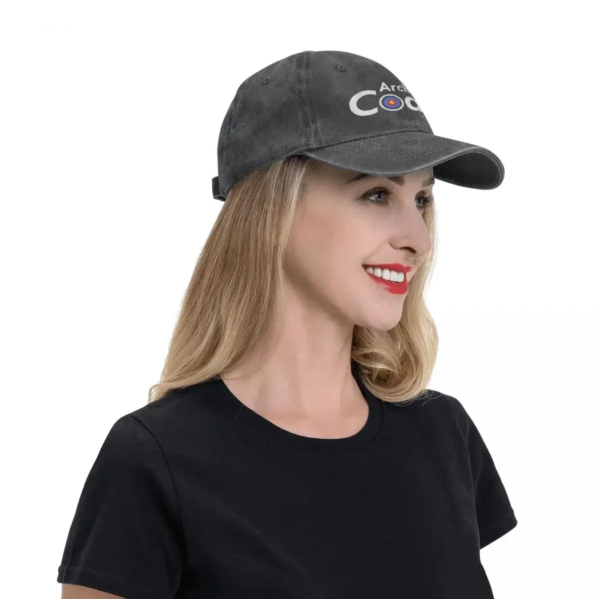 Casquette baseball vintage chasse à l'arc pour pêcheurs - Design jean délavé ajustable unisexe