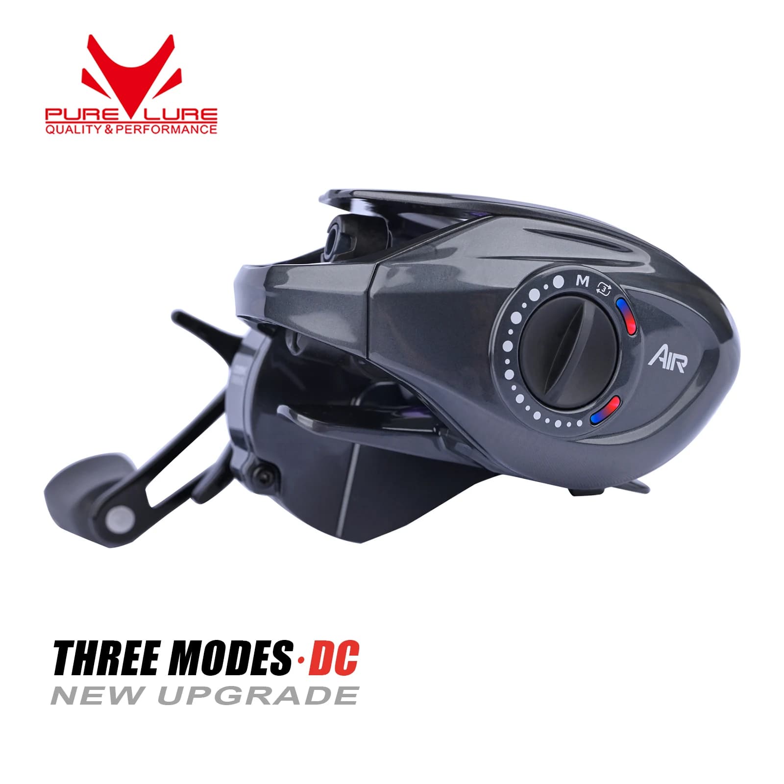 Moulinet PURELURE CHEETAH AIR DC - 3 modes, frein électronique, cadre carbone pour leurres 3.5-17g