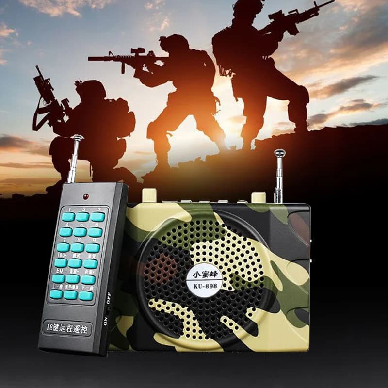 Haut-parleur appâts électronique 48W camouflage - Kit MP3 télécommande pour chasse attraction
