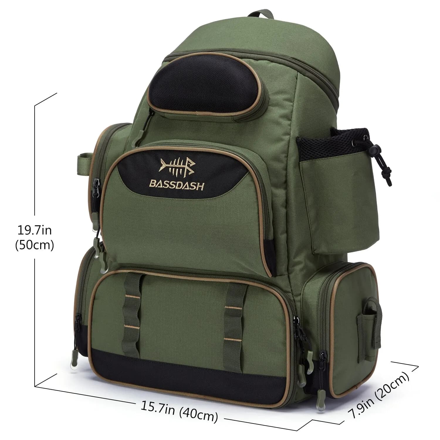 Sac à dos pêche tactique léger Bassdash multifonction boîte à pêche rangement matériel complet