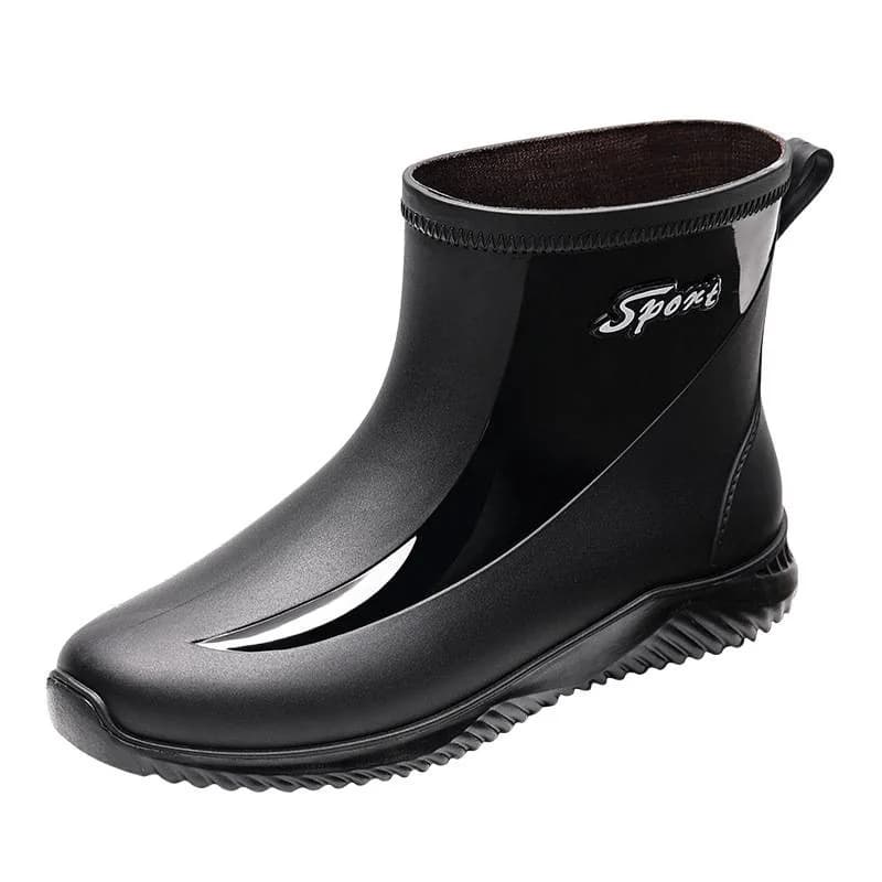 Bottes de pluie homme tube court mode antidérapantes pêche cuisine lavage auto chaussures tendance