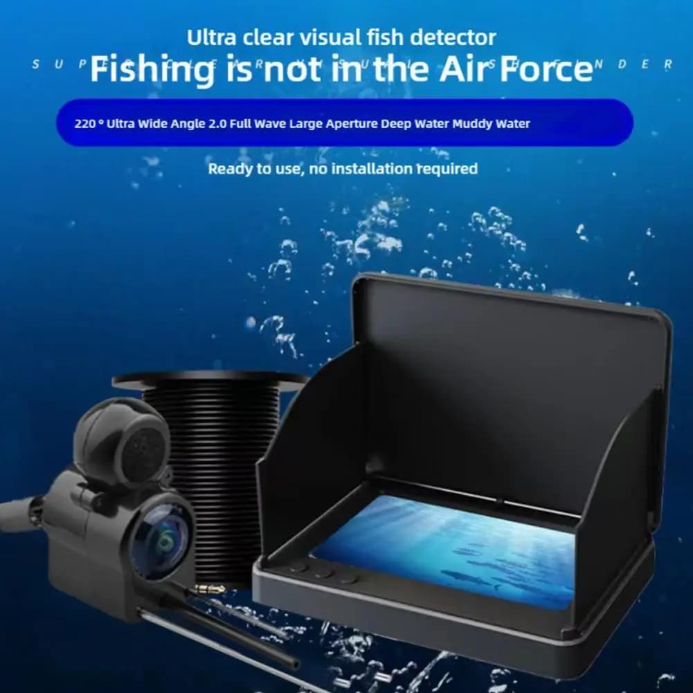 Détecteur de poissons sous-marin portable 1080p avec écran 4.3" et vision nocturne HD