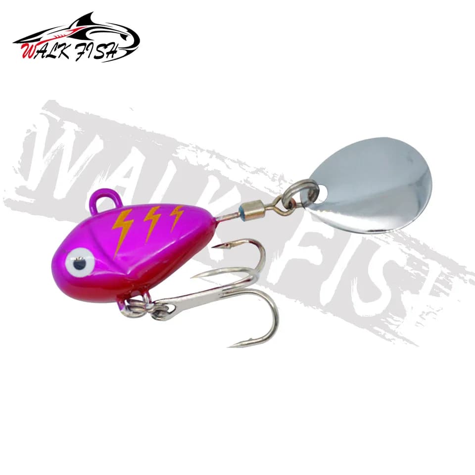 Mini VIB métal WALK FISH avec cuillère 10g - Leurre vibrant crankbait pour pêche en eau peu profonde