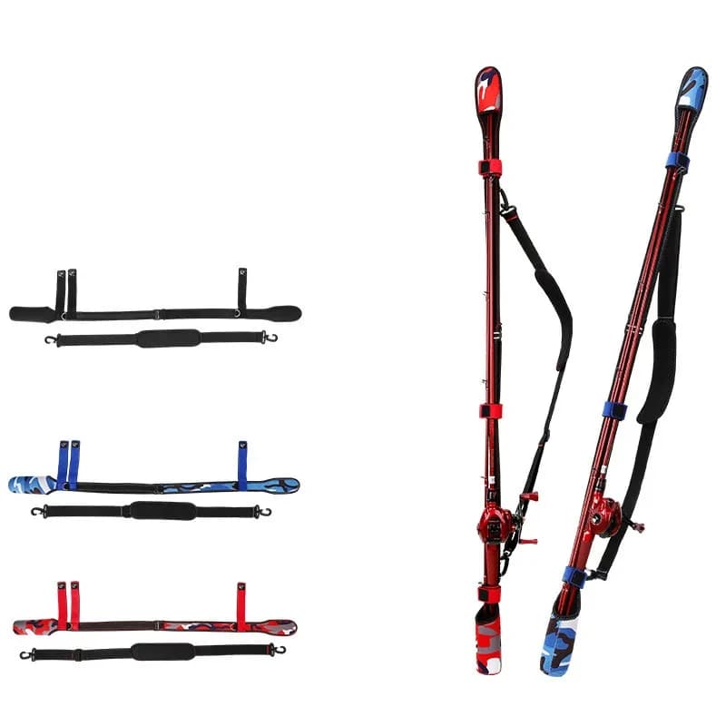 Ceinture porte-canne pêche 90-160cm avec étui protecteur - Accessoire de transport portable pour matériel