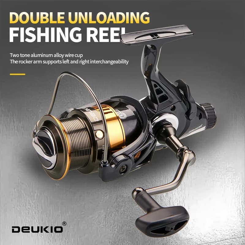 Moulinet de pêche DEUKIO 3000-6000 double frein pour jigging, trolling et surf casting en mer