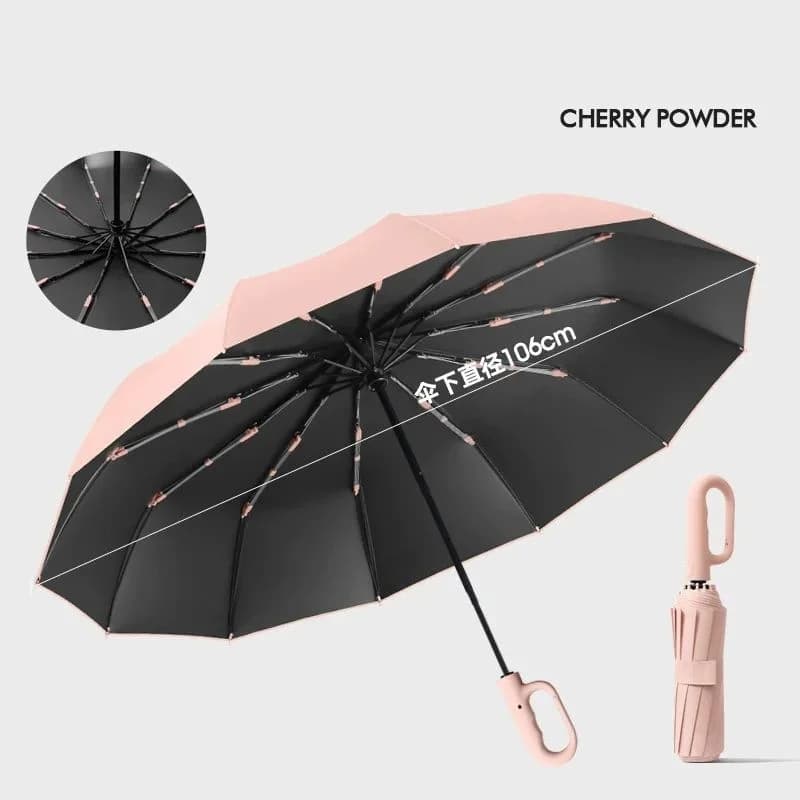 Parapluie extra large 48 anneaux résistant au vent - automatique pliant pour homme et femme
