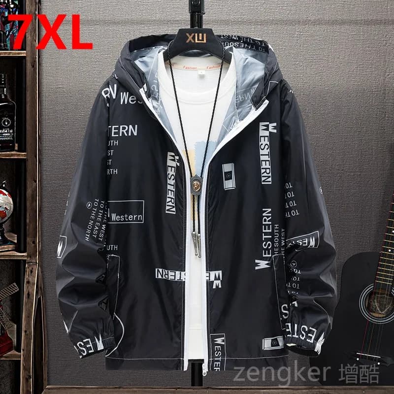 Veste légère protection solaire grande taille 7XL 6XL 5XL été pêche étudiants outdoor marée