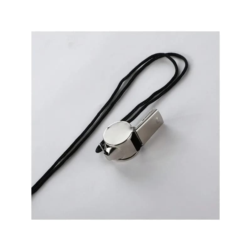 Pack 2 sifflets sport acier inox avec dragonne son clair pour entraîneurs arbitres pêche