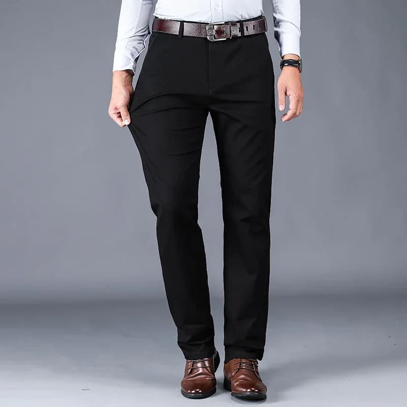 Pantalon droit décontracté 98% coton - Style classique 2024 pour pêche loisir confortable