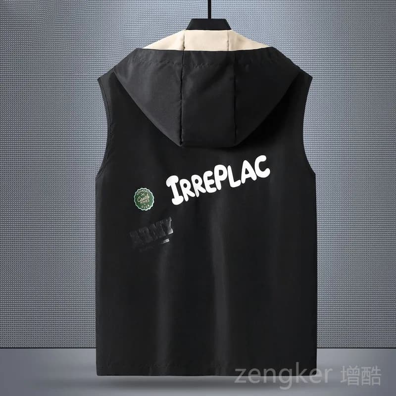 Veste de travail légère à capuche multi-poches pour homme grande taille printemps été