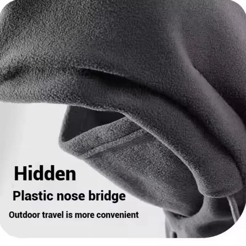 Bonnet hiver avec masque et cache-cou 3-en-1 pêche cyclisme protection froid vent