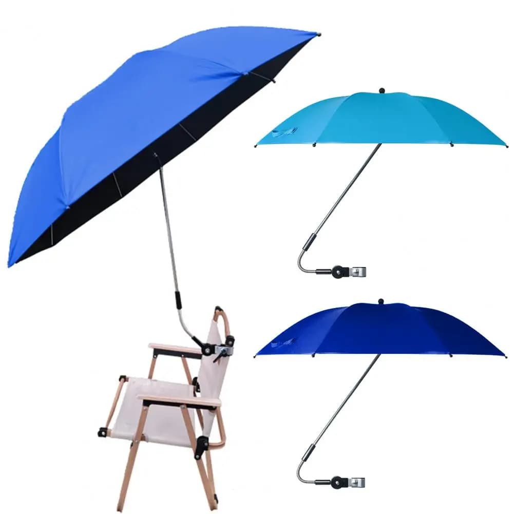 Parapluie de chaise avec pince ajustable - Protection UV portable pour camping pêche jardin