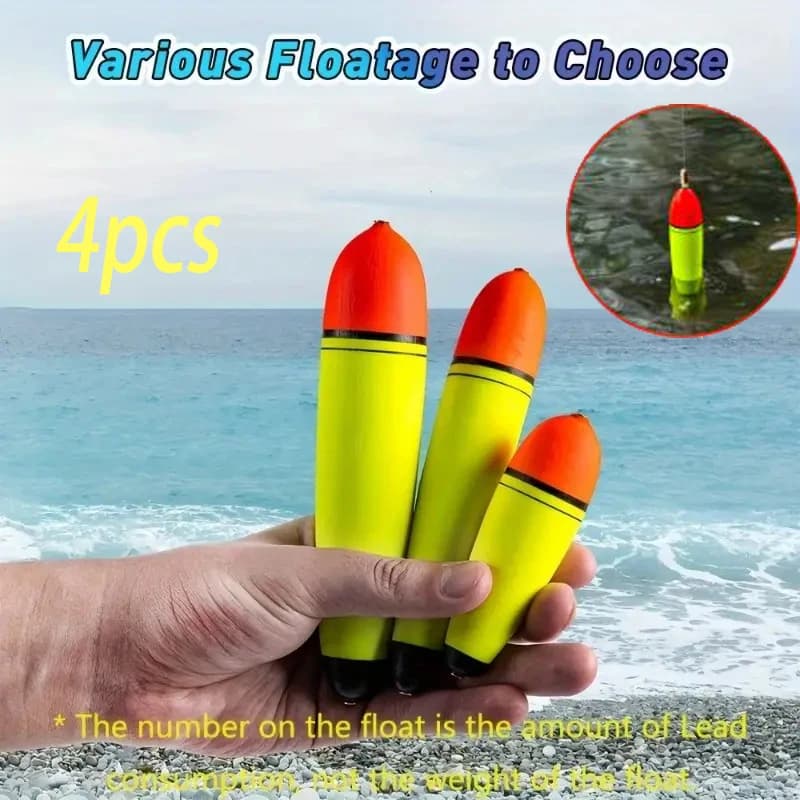 Lot de 4 flotteurs de pêche en mousse EVA élastique 10g à 120g pour pêche en