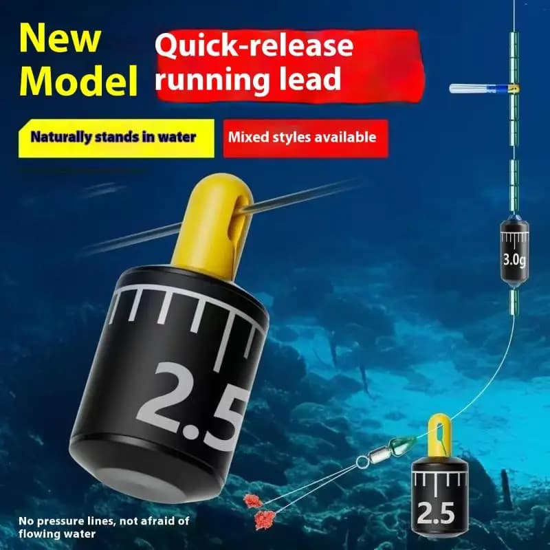 Kit 5 plombs pêche proportionnels - Poids ajustable alerte compacte pour pêche précise